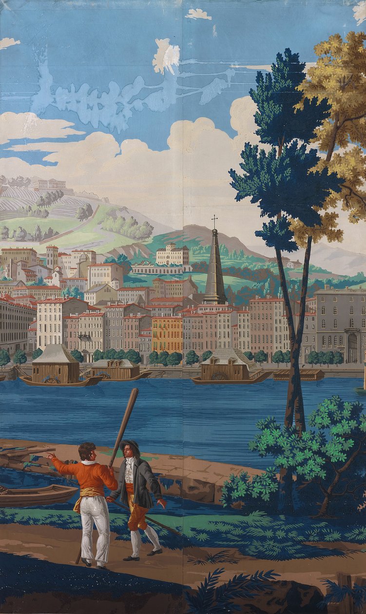 Dwa połączone panele: Poglądy Lyonu we Francji, wydanie pierwsze, 1821 r. autorstwa Unbekannt