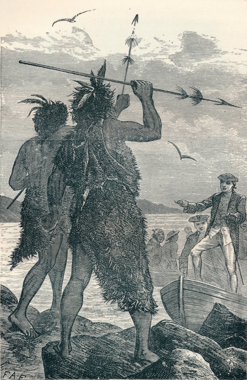 Spór dwóch tubylców Kapitan Cooks Landing, 1904 autorstwa Unbekannt