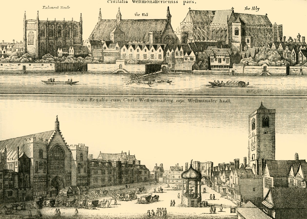 Dwa widoki Westminster, 1881. autorstwa Unbekannt