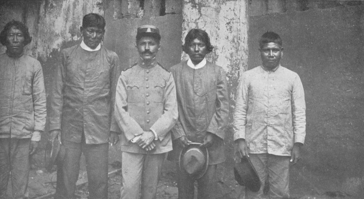 Indianie Tymbiras ze stanu Maranhao. Porucznik Pedro Dantas i jego tłumacze, 1914 autorstwa Unbekannt