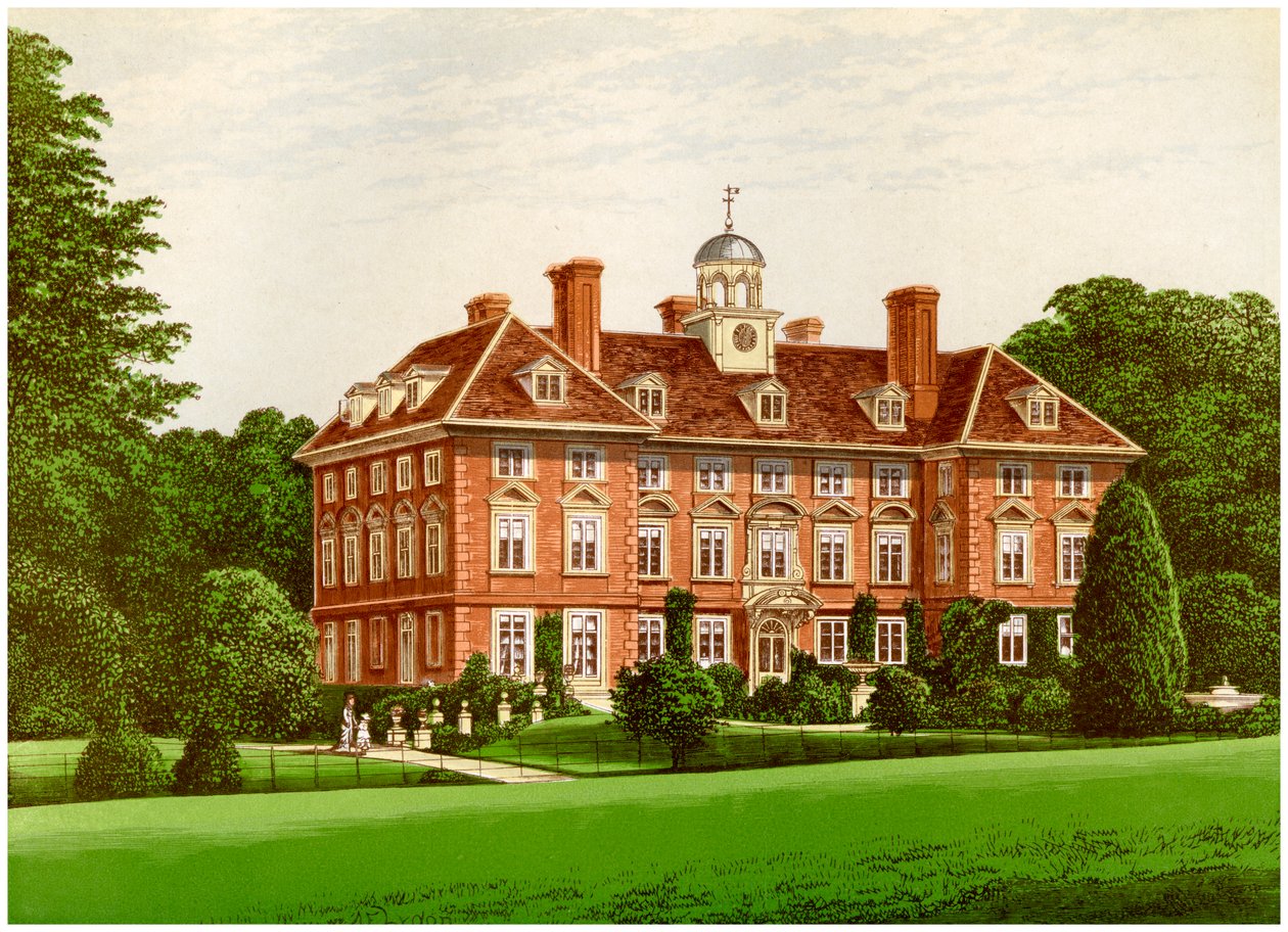 Tyttenhanger Park, Hertfordshire, dom hrabiny Caledon, ok. 1880 r. autorstwa Unbekannt