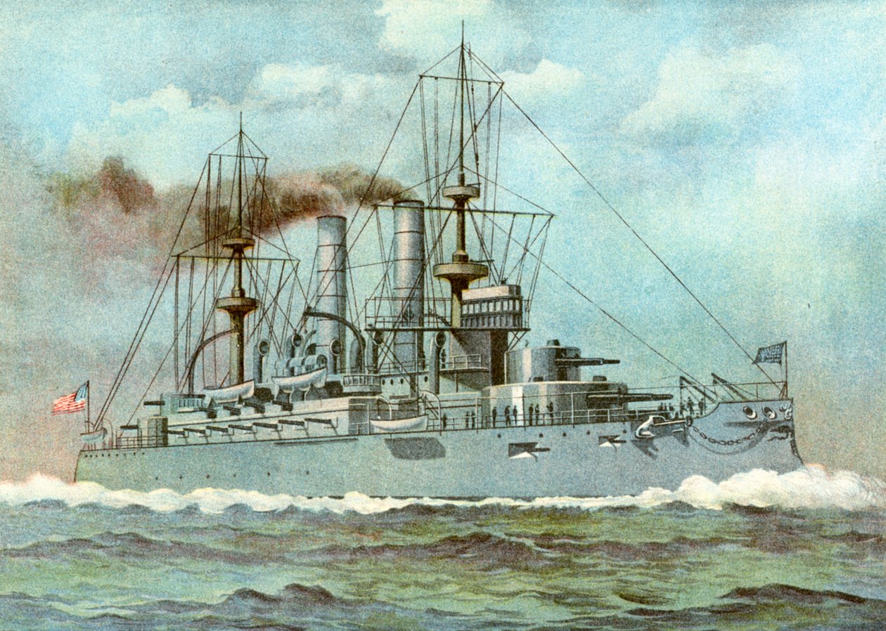 USS Kearsarge, amerykański pancernik, 1898 autorstwa Unbekannt