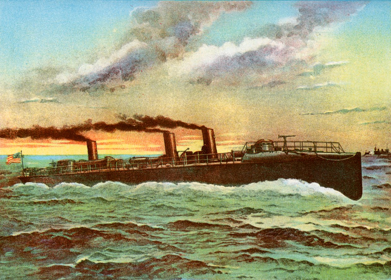 USS Porter, amerykański kuter torpedowy, 1898 autorstwa Unbekannt