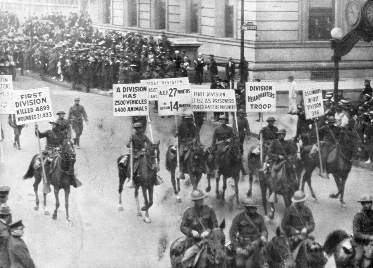US 1. Armia w Paradzie Zwycięstwa, Nowy Jork, USA, 10 września 1919 autorstwa Unbekannt