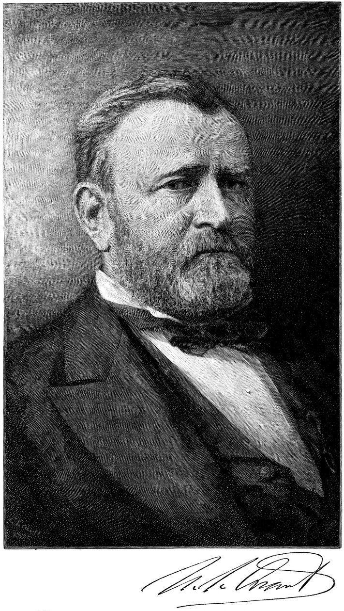 Ulysses S Grant, amerykański żołnierz i mąż stanu, koniec XIX wieku autorstwa Unbekannt