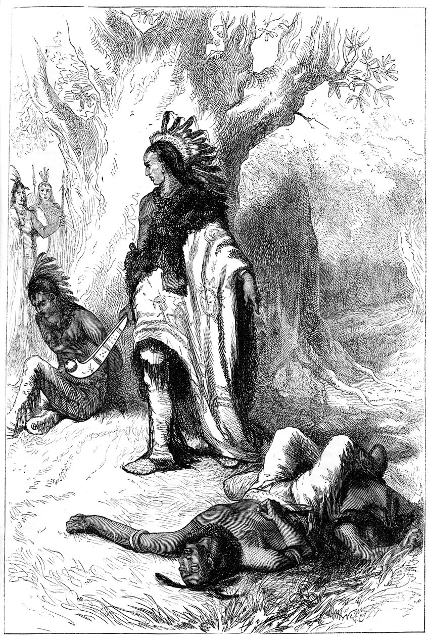 Uncas i Miantonomoh, 1643 c1880 autorstwa Unbekannt