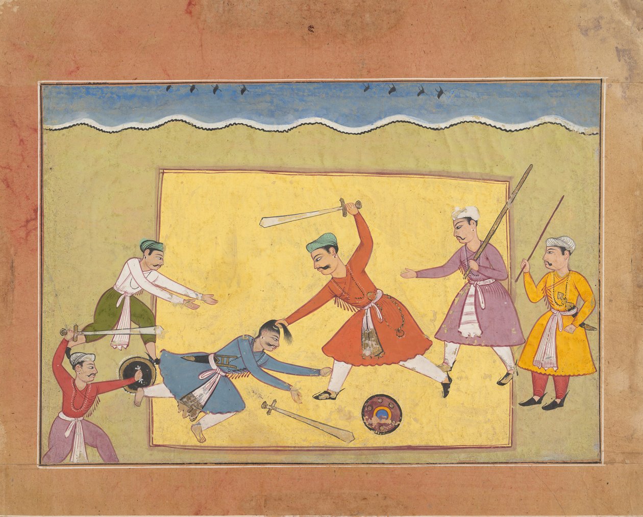 Niezidentyfikowana strona z rozproszonej Bhagavata Purana Starożytne historie Pana Wisznu, ca. 1610. autorstwa Unbekannt