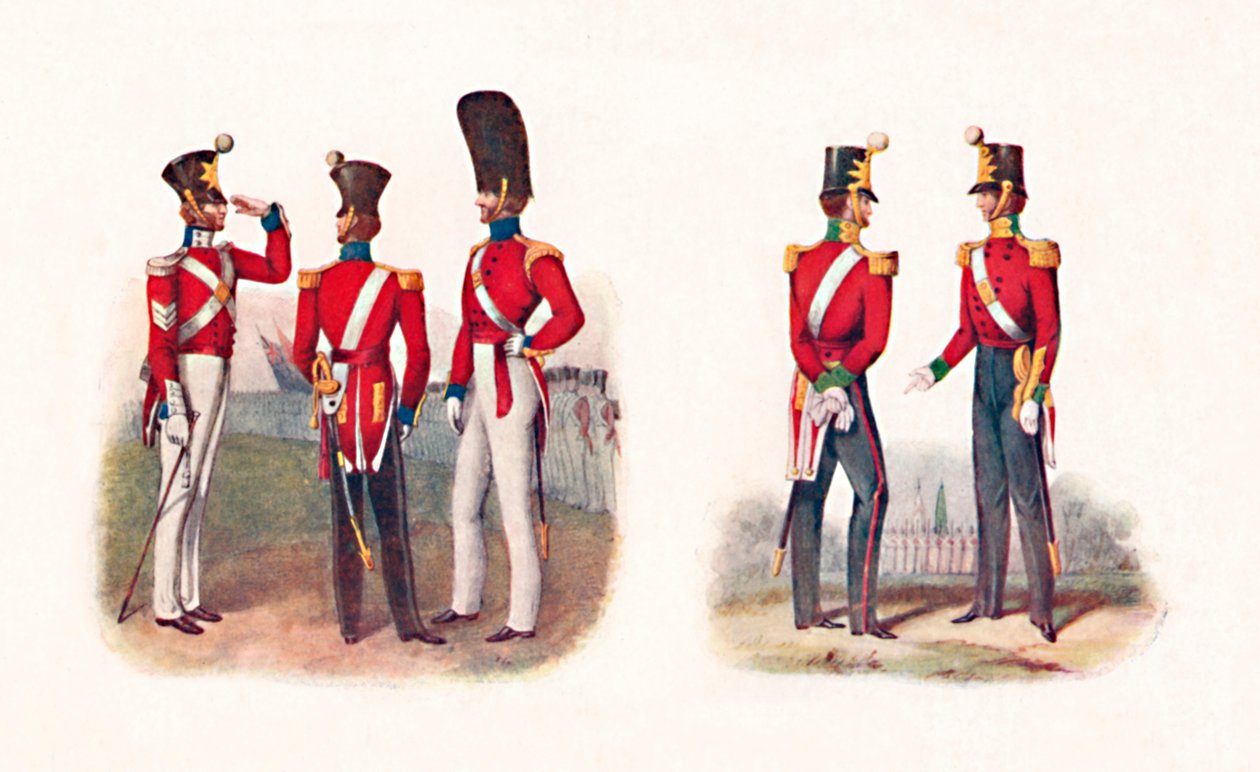 Mundury 86. pułku z 1842 r. i pułku z 1848 r., 1904 r. autorstwa Unbekannt