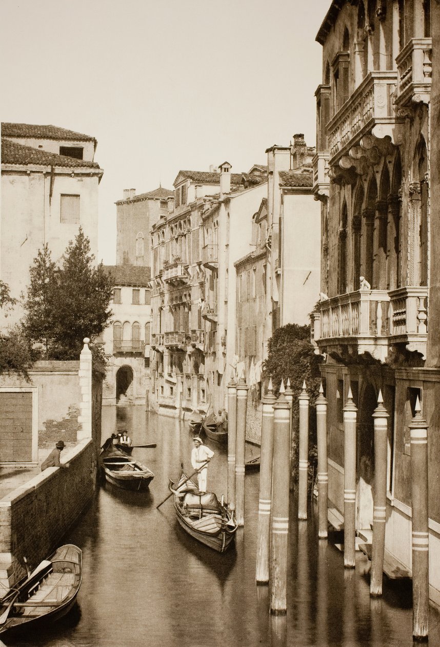 Bez tytułu II 41, c. 1890. [Gondola na kanale, Wenecja]. autorstwa Unbekannt