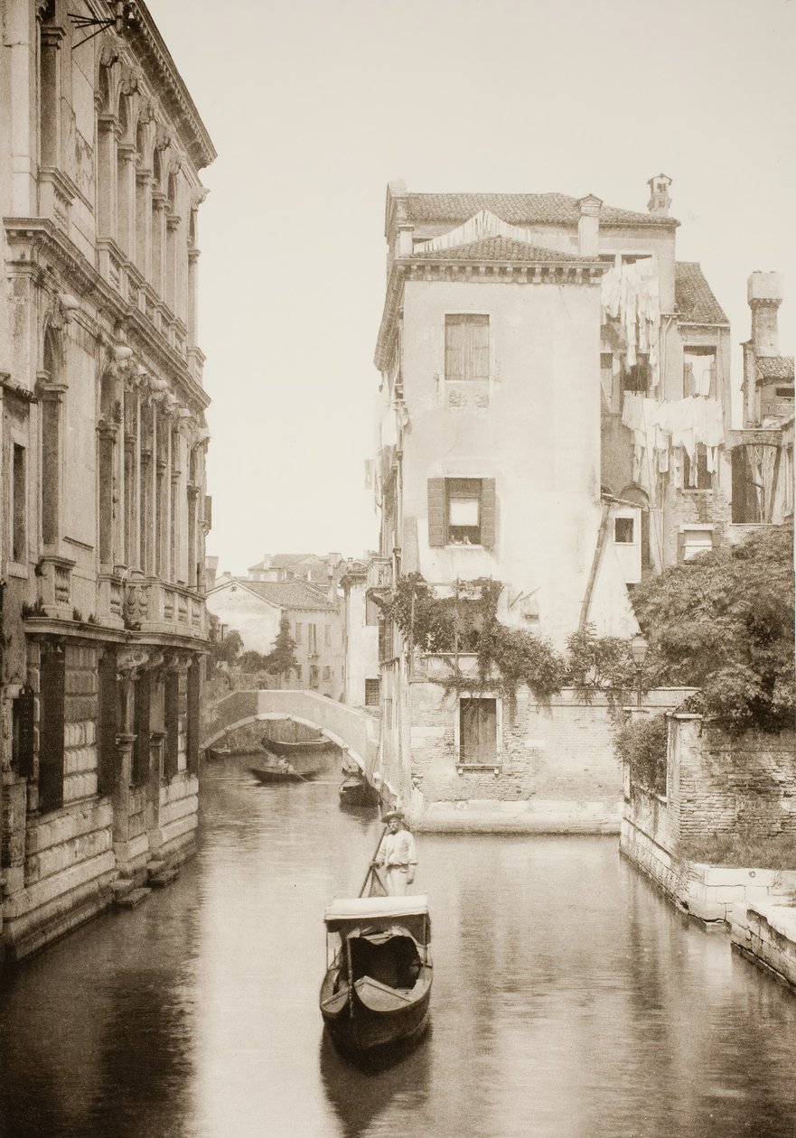 Bez tytułu II 8, c. 1890. [Gondola na kanale, Wenecja]. autorstwa Unbekannt