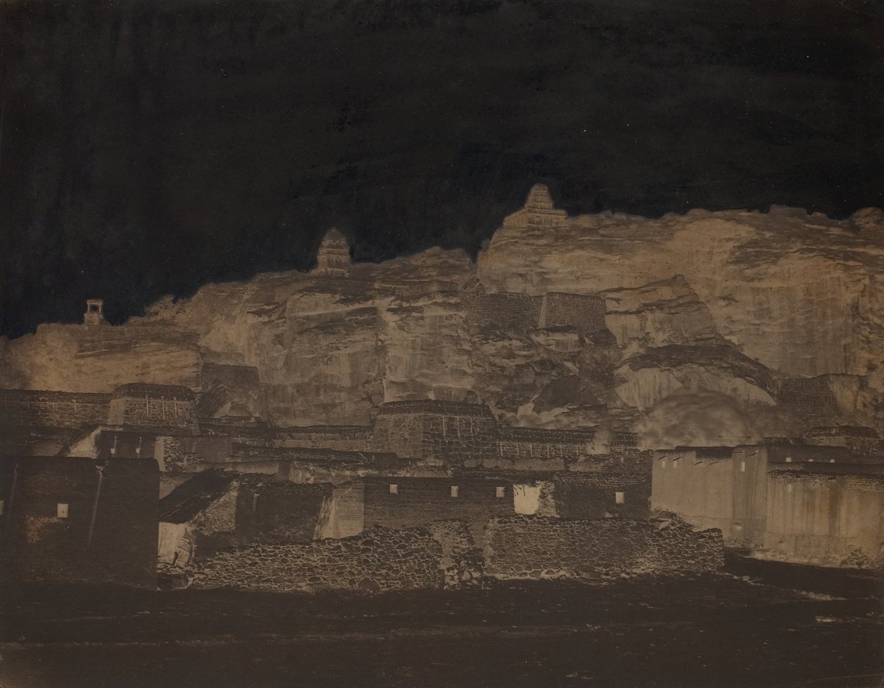Bez tytułu, [budynki, prawdopodobnie stanowisko archeologiczne], lata 60. XIX wieku. autorstwa Unbekannt
