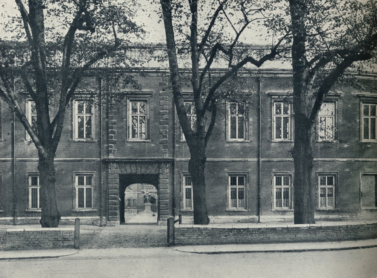 Szkoła wyższa, zaglądając do dziedzińca szkolnego, 1926 autorstwa Unbekannt