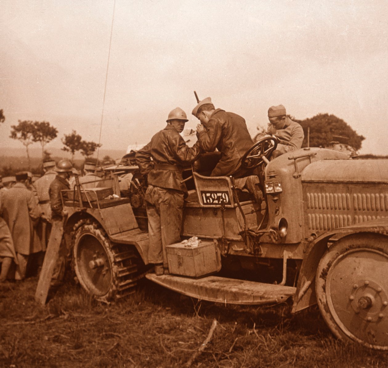 Użycie wciągarki do balonu zaporowego, Somma, północna Francja, c1914-c1918. autorstwa Unbekannt