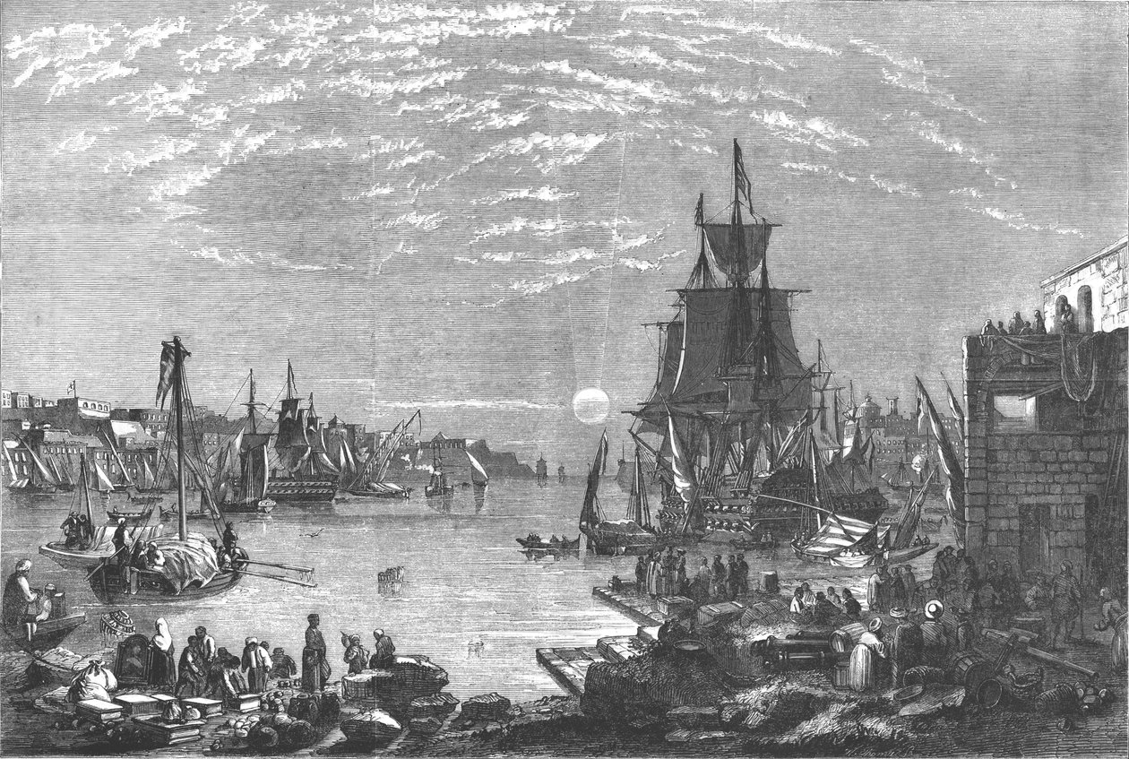 Port Valetta, Malta, ok. 1856 r. autorstwa Unbekannt