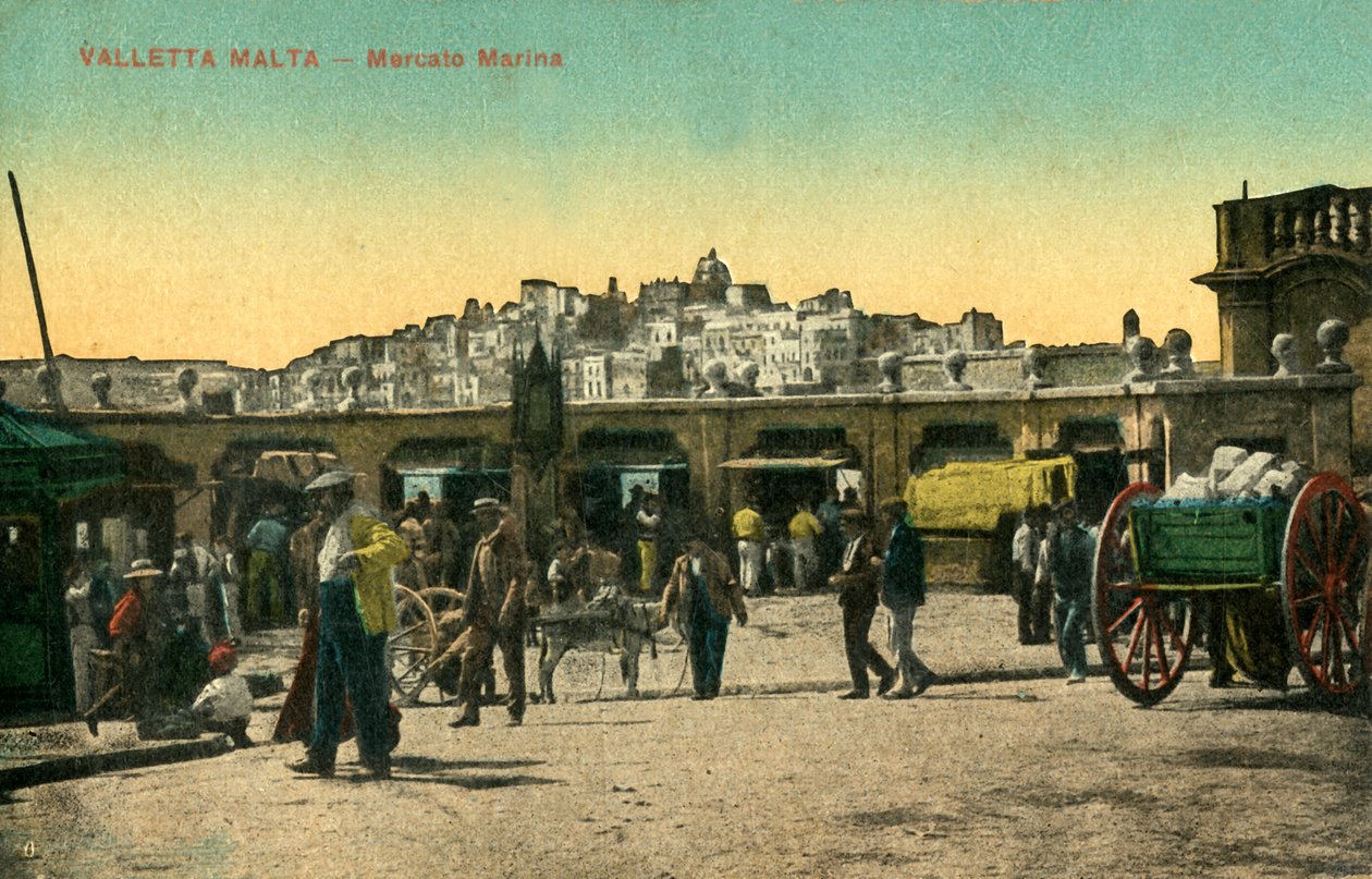 Valletta Malta - Mercato Marina, c1918-c 1939. autorstwa Unbekannt