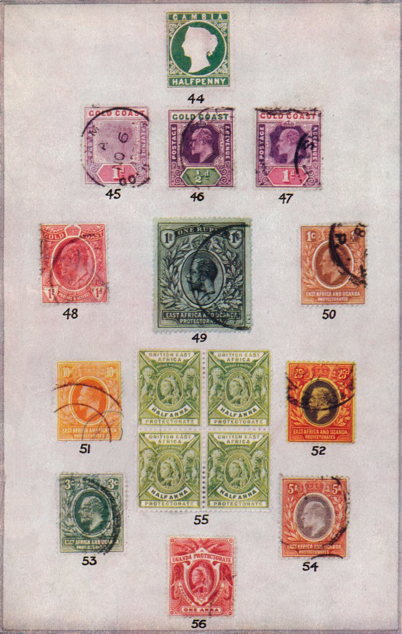 Różne znaczki Afryki nr 44-56, c1943, 1944 autorstwa Unbekannt