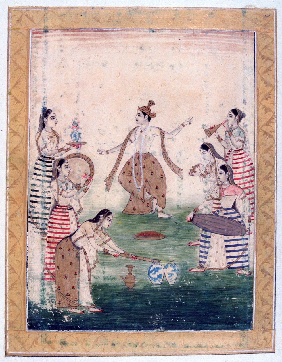 Vasanta Ragini, Album Ragamala, Szkoła Radżastanu, XIX w. autorstwa Unbekannt