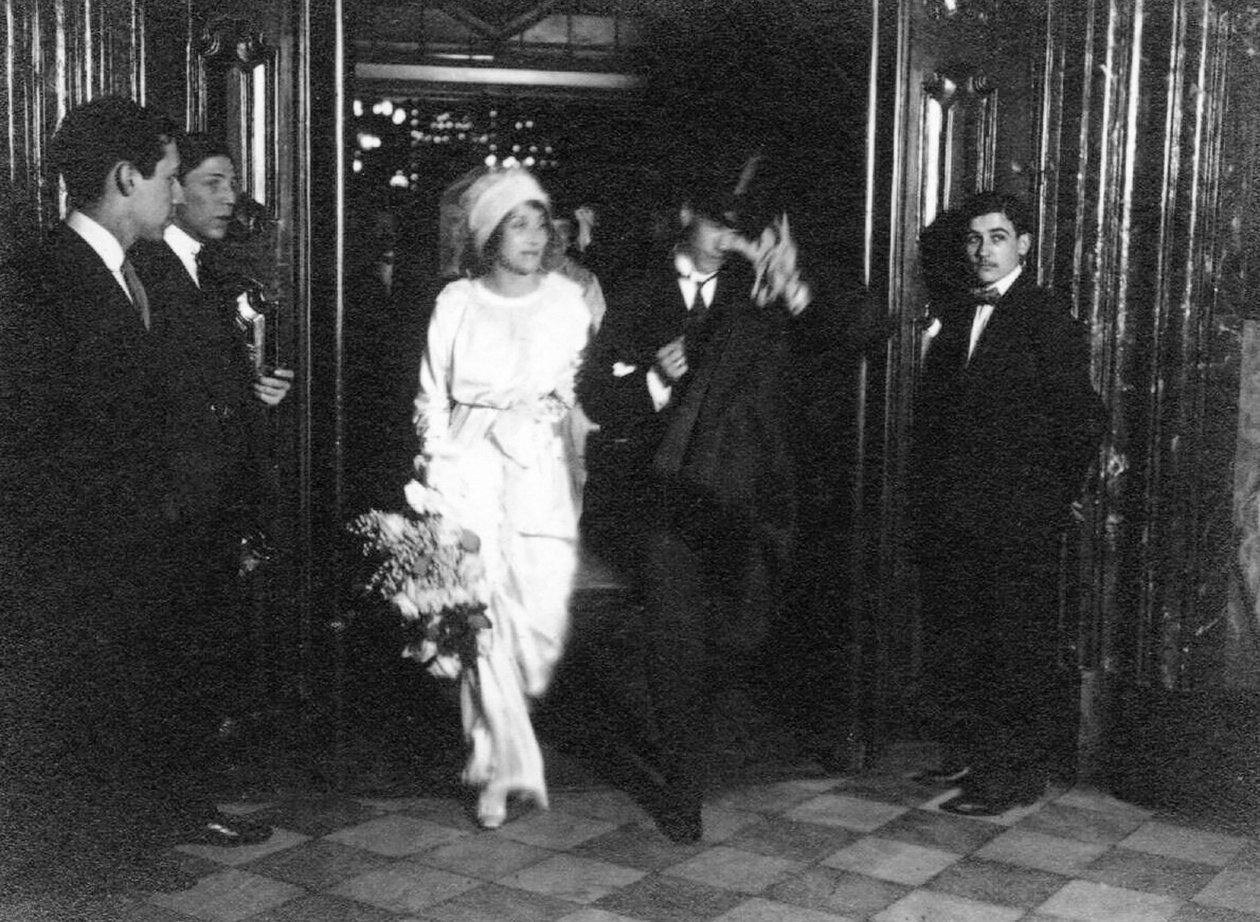 Wacław Niżyński i Romola de Pulszky w dniu ślubu w Buenos Aires 10 września 1913 r. autorstwa Unbekannt