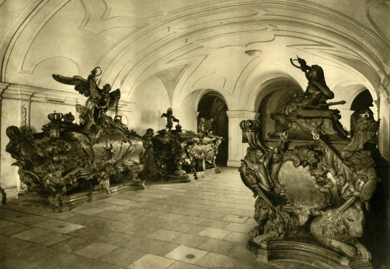 Sklepienie Habsburgów w kościele kapucynów, Wiedeń, Austria, c1935. autorstwa Unbekannt