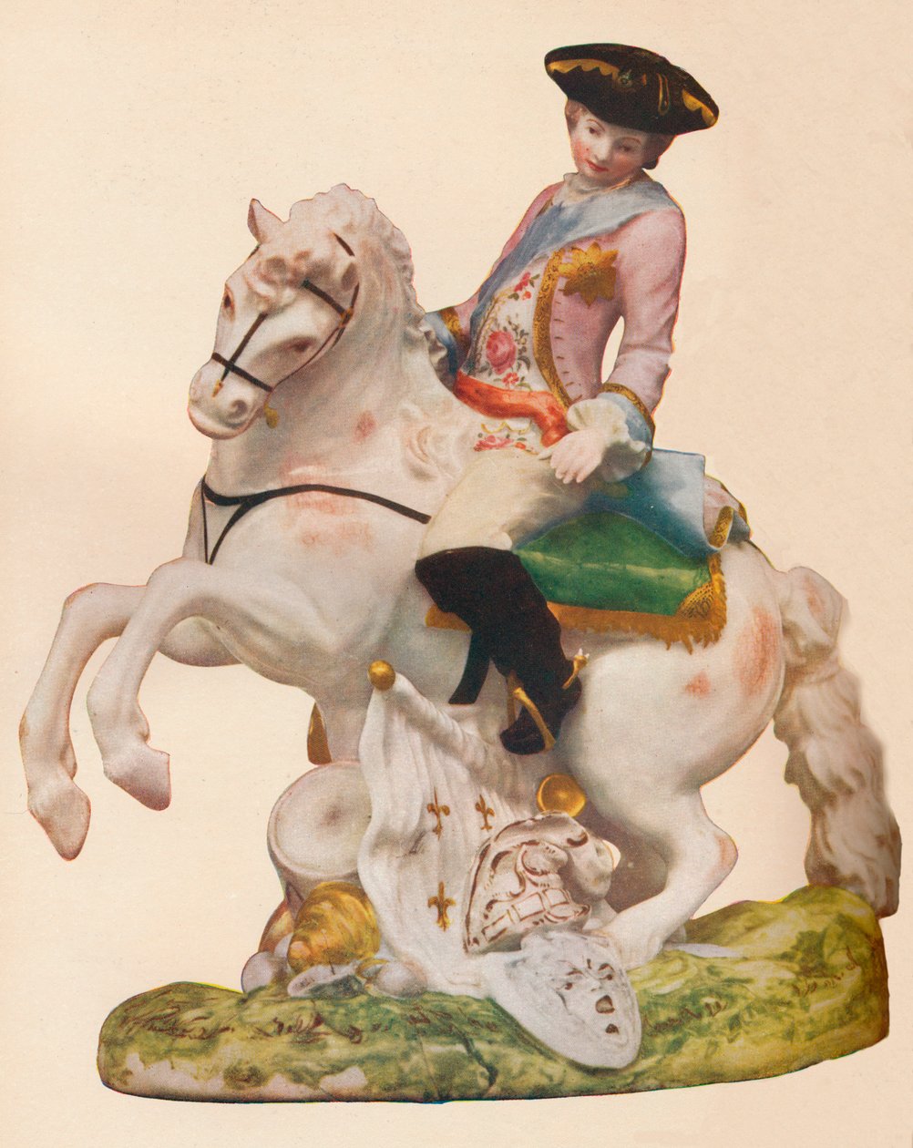 Figura z porcelany Vauxhall, prawdopodobnie przedstawiająca księcia Brunszwiku Ferdynanda, ok. 1755-60. autorstwa Unbekannt