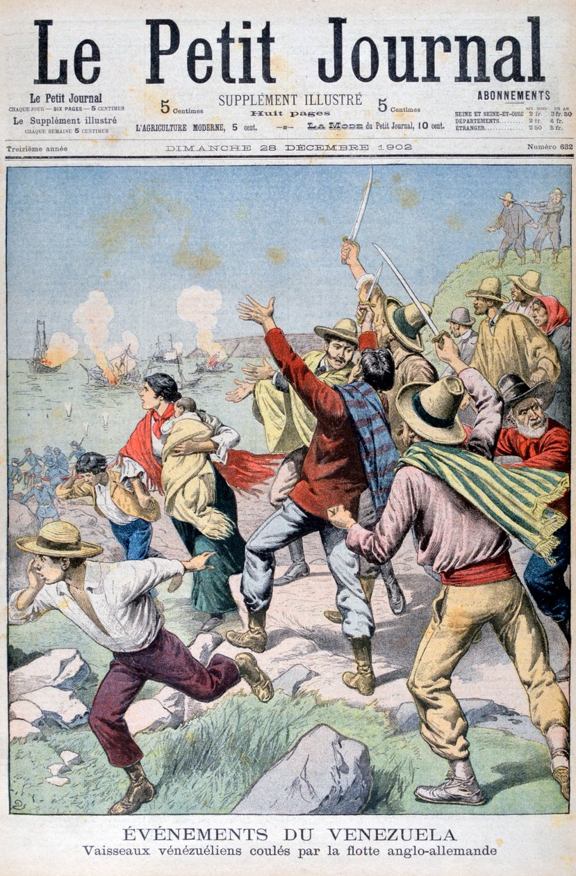Wenezuelskie statki zatopione przez flotę anglo-niemiecką, 1902 autorstwa Unbekannt