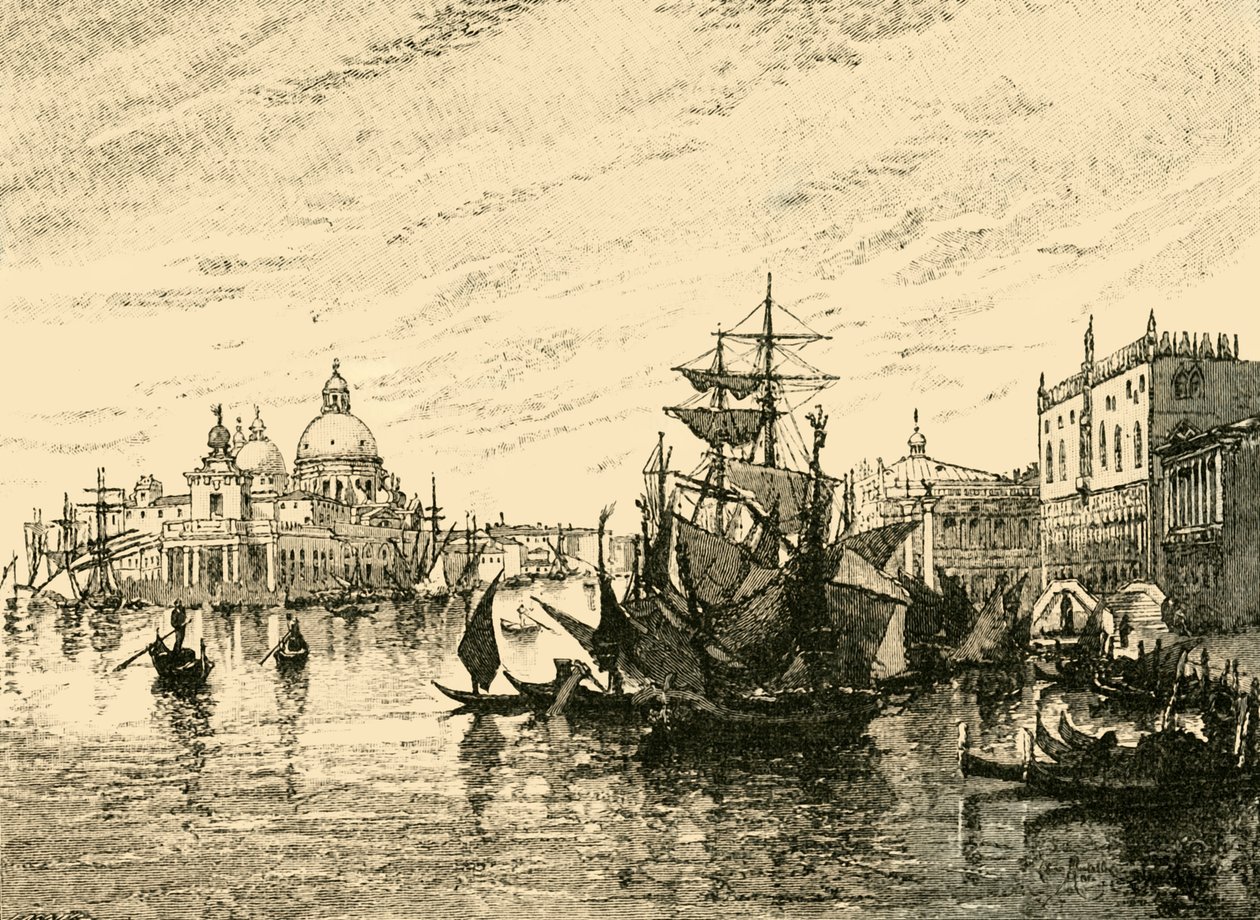 Wenecja: Widok z Riva Degli Schiavoni, 1890. autorstwa Unbekannt