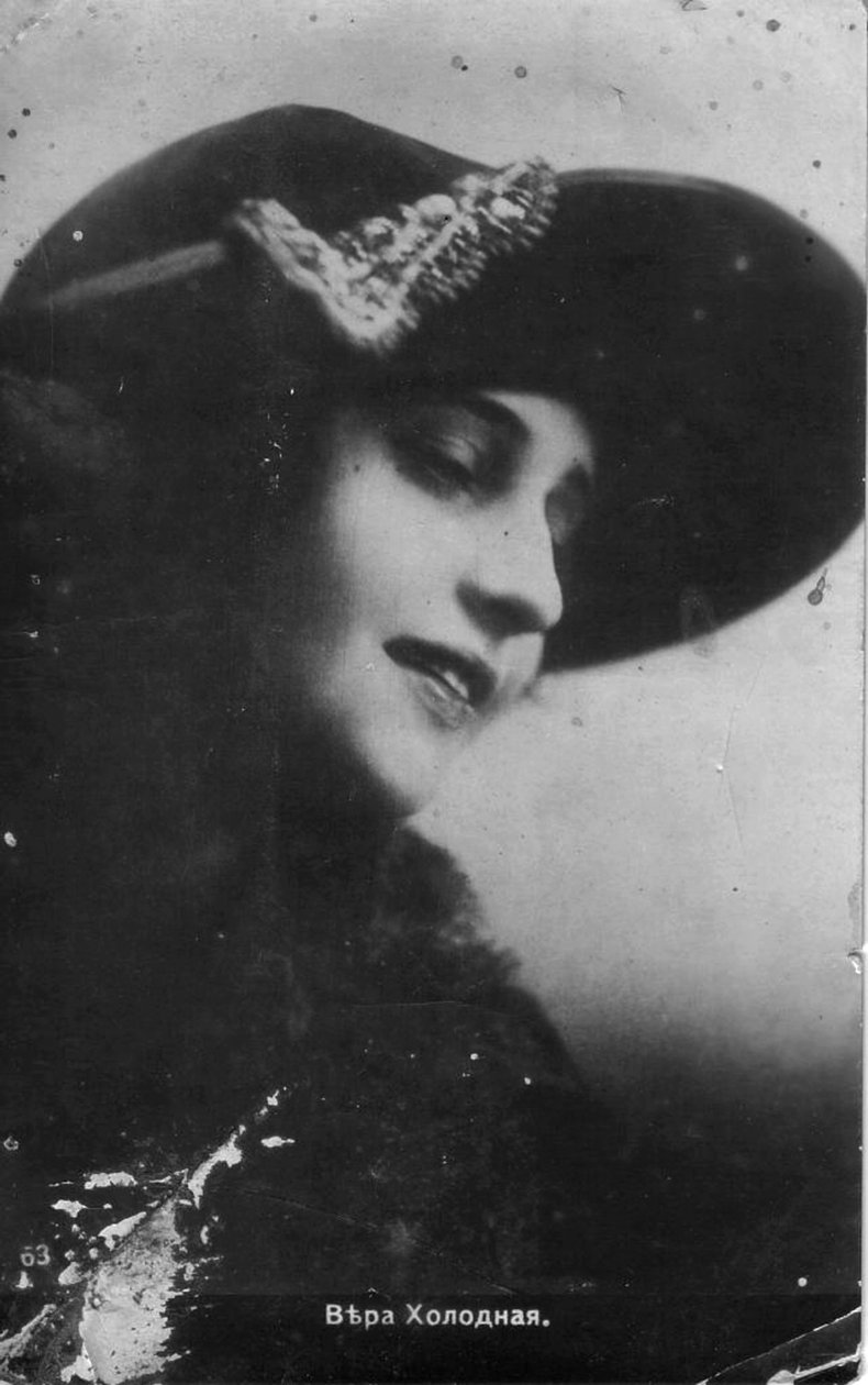 Vera Kholodnaya, rosyjska aktorka kina niemego, lata 1910 autorstwa Unbekannt