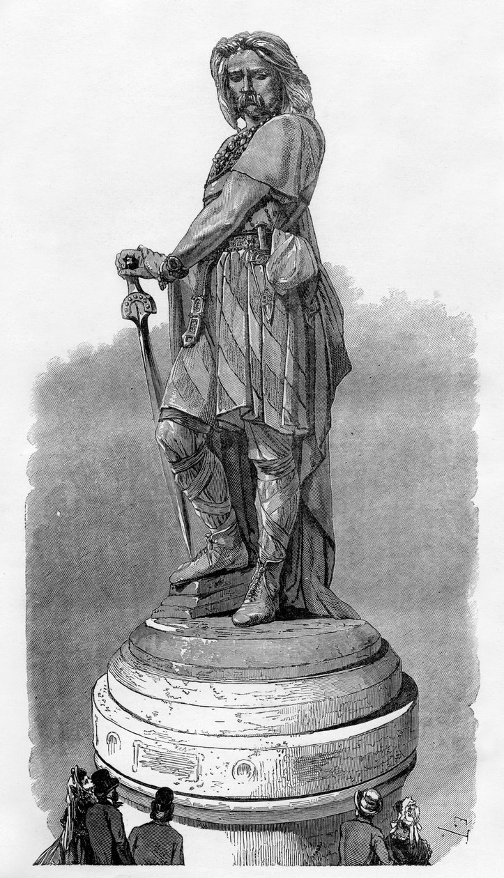 Pomnik Wercyngetoryksa w Alesia, niedaleko Dijon, Francja, 1882-1884 autorstwa Unbekannt
