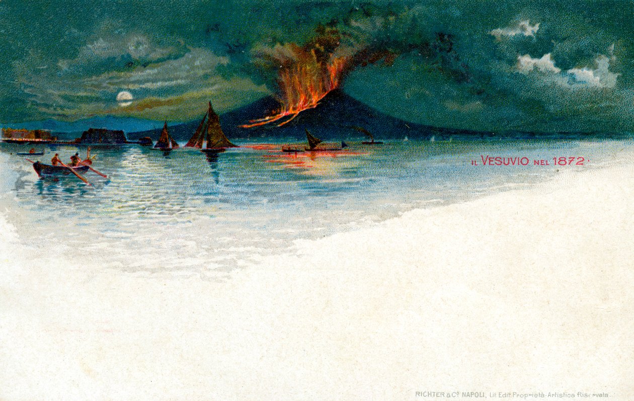 Wezuwiusz w 1872 r. autorstwa Unbekannt