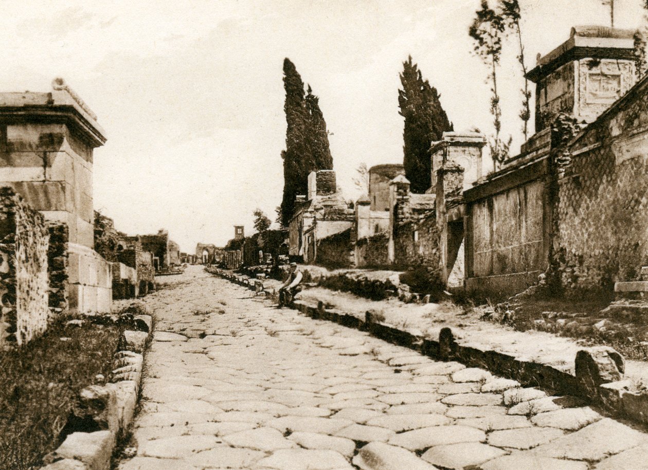 Via delle Tombe, Pompeje, Włochy, ok. 1900 autorstwa Unbekannt