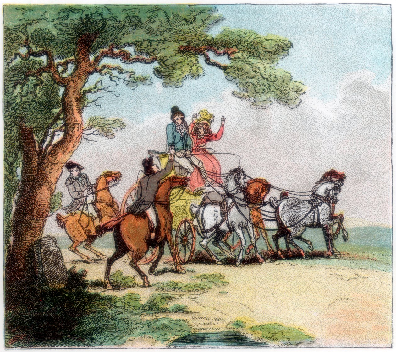 Zmienności drogi w 1787 r., rozbójnik, Lord Barrymore zatrzymał się, 1890 autorstwa Unbekannt