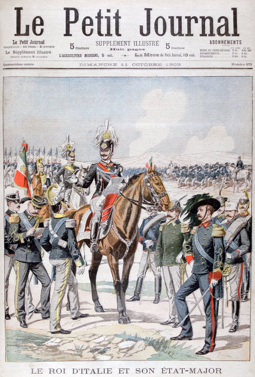 Wiktor Emanuel III, król Włoch i jego major stanu, 1903 autorstwa Unbekannt