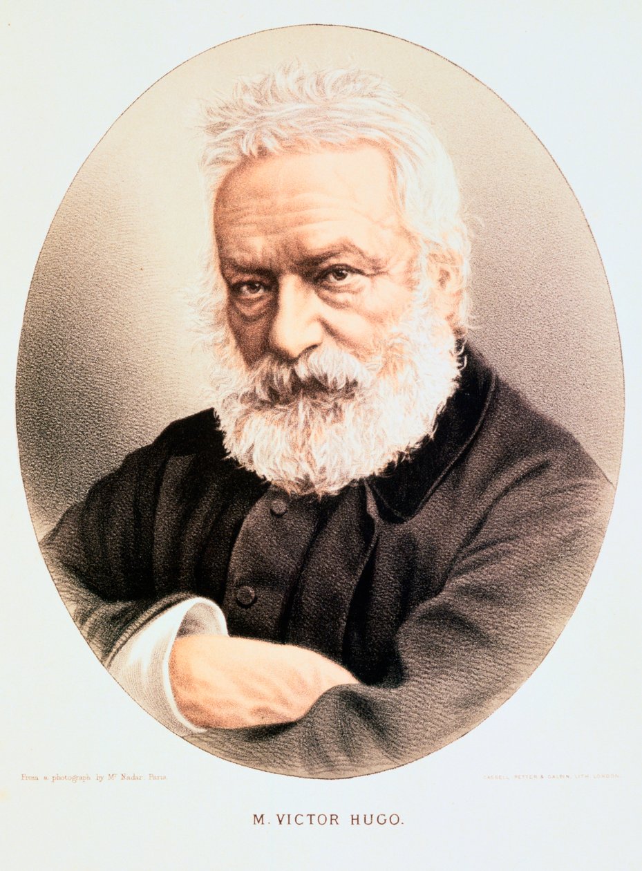 Victor Hugo, francuski poeta, dramaturg i powieściopisarz, ok. 1880 r. autorstwa Unbekannt