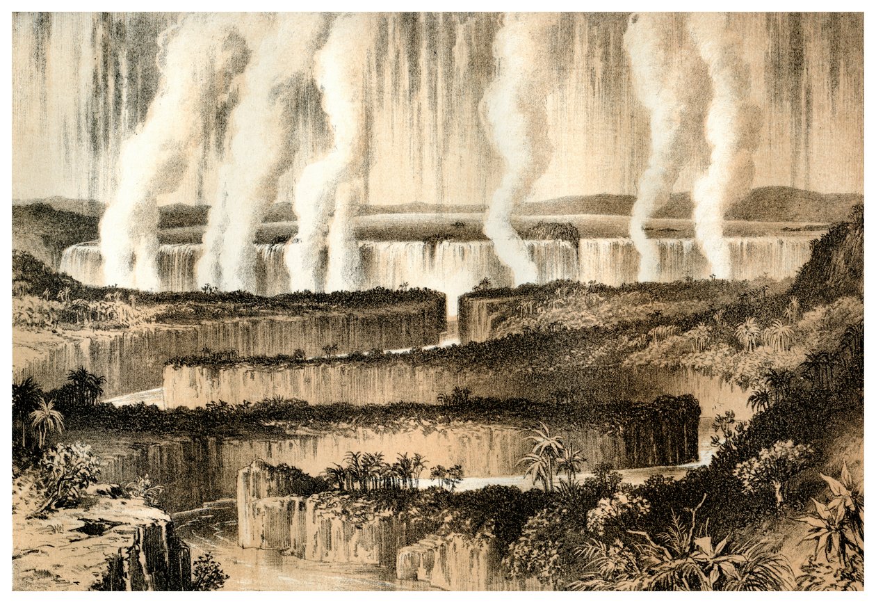 Wodospady Wiktorii z Zambesi, 1883 autorstwa Unbekannt