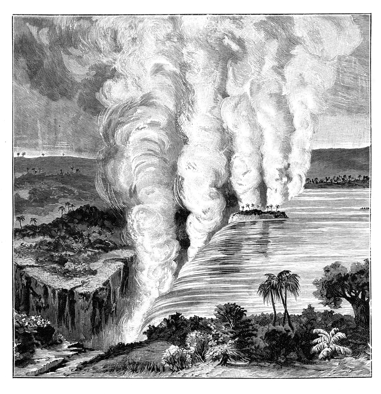 Wodospady Wiktorii na rzece Zambezi, na granicy Zambii i Zimbabwe, 1900 autorstwa Unbekannt