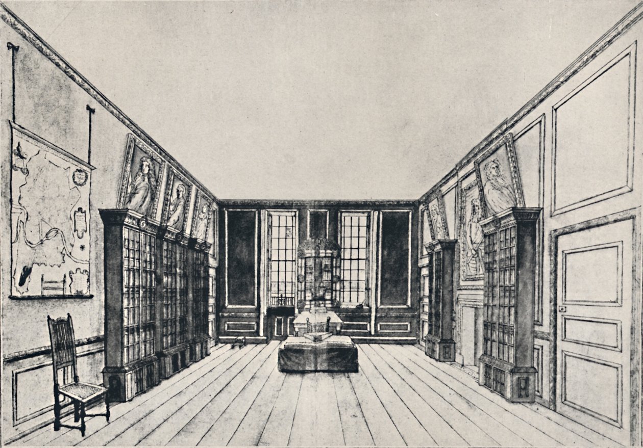 Widok w kierunku Tamizy w Bibliotece Samuela Pepyssa, York Buildings, 1928 autorstwa Unbekannt