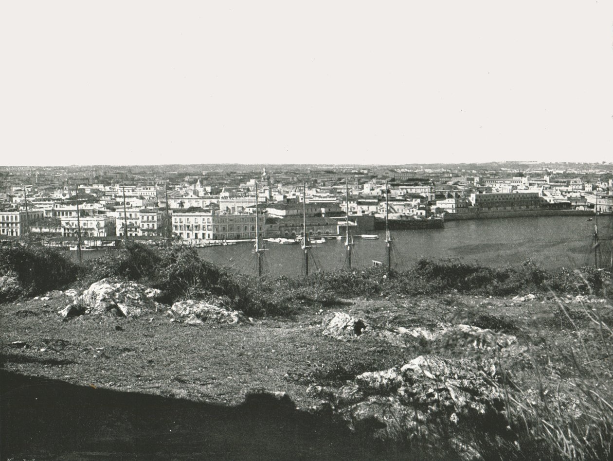 Widok na zatokę, Hawana, Kuba, 1895. autorstwa Unbekannt