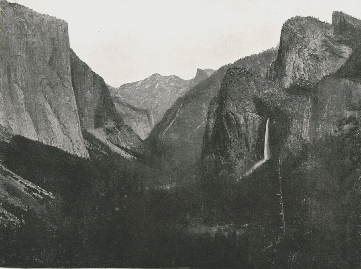 Widok z Artists Point, Yosemite Valley, USA, 1895. autorstwa Unbekannt