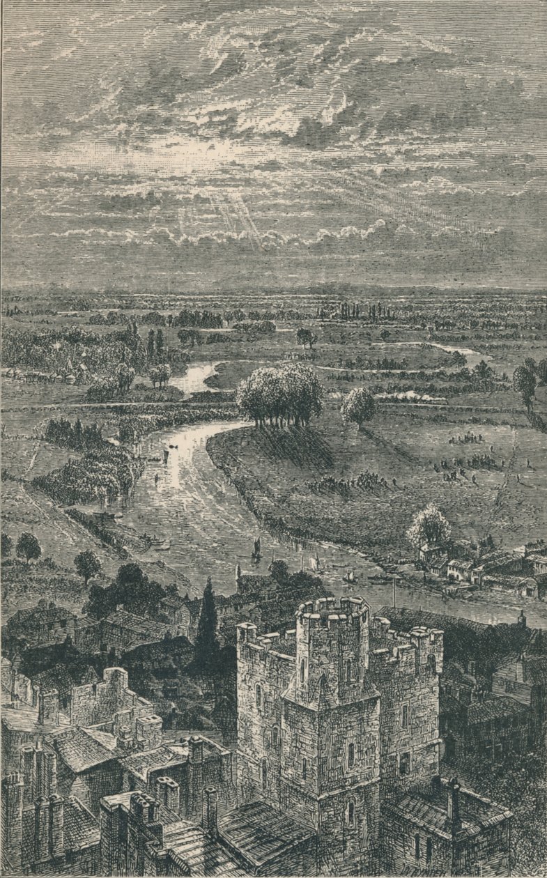 Widok z Okrągłej Wieży, 1895 autorstwa Unbekannt