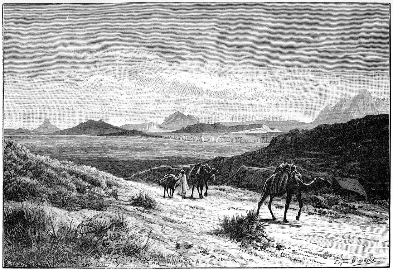 Widok z przełęczy Tellat, Tunezja, ok. 1890 autorstwa Unbekannt