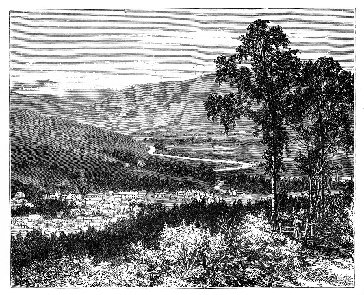 Widok w Braemar, Szkocja, ok. 1888 r. autorstwa Unbekannt