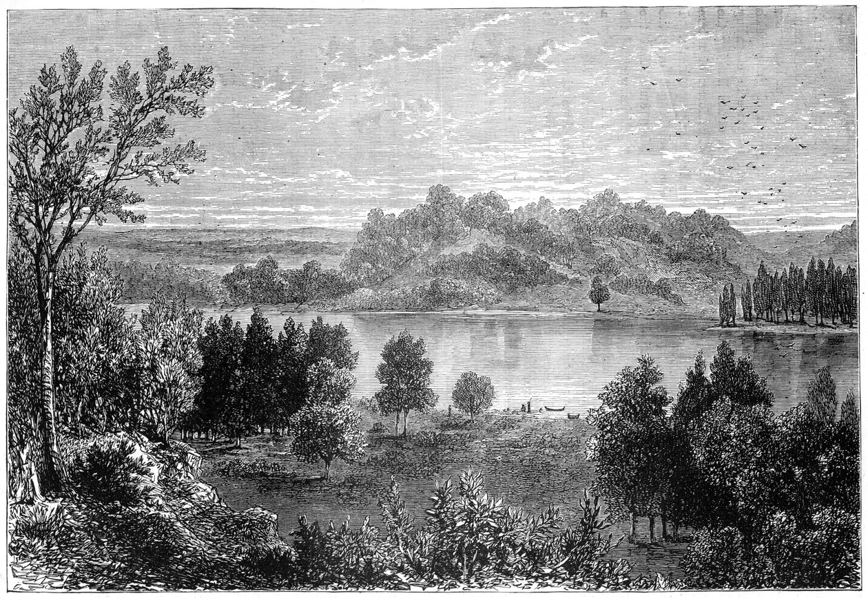 Widok w dolinie górnej Missisipi, 1877 autorstwa Unbekannt