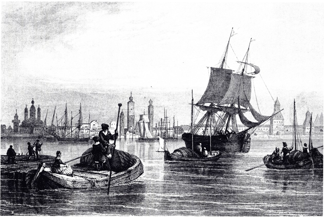 Widok Archangielska, 1835 autorstwa Unbekannt