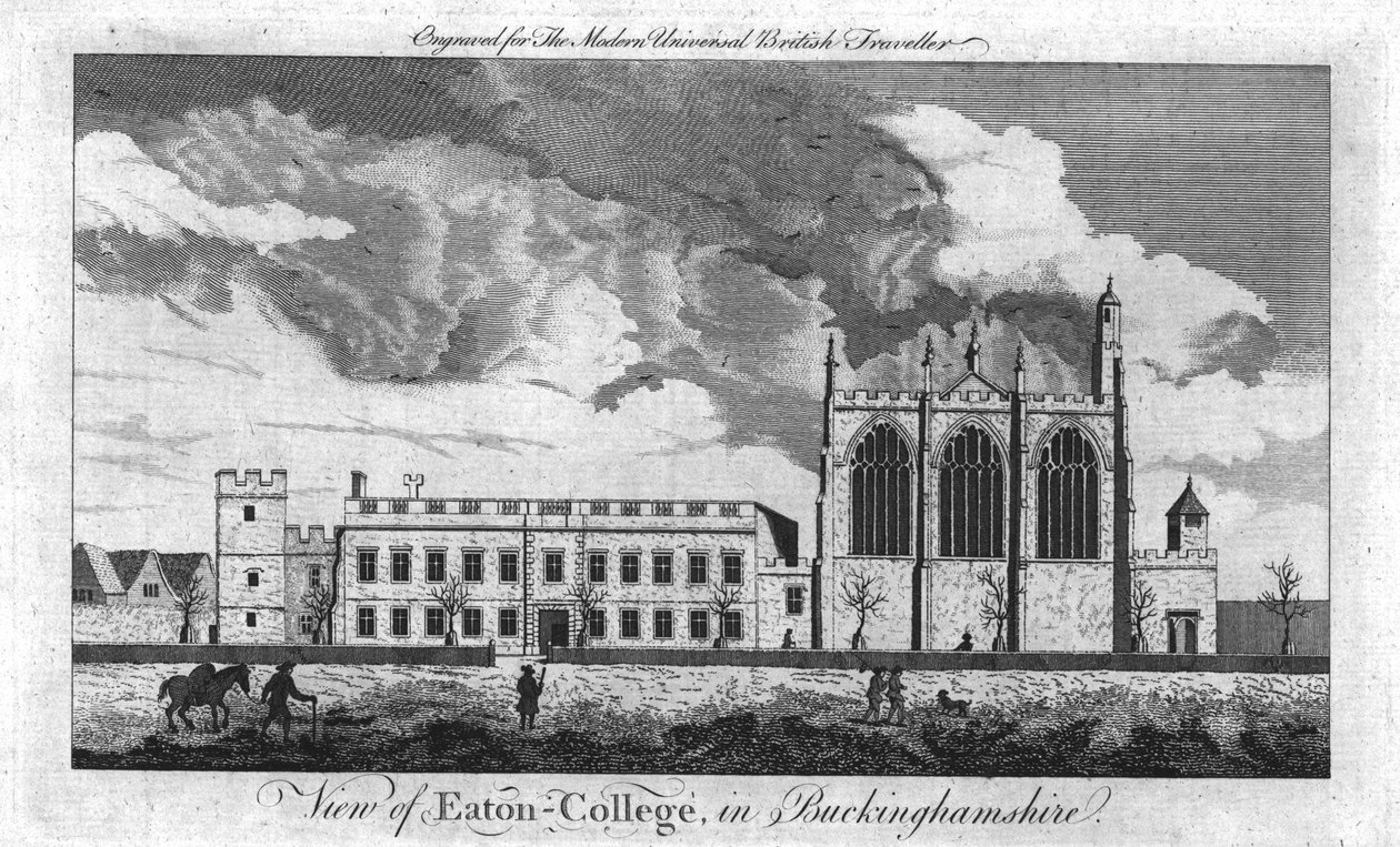 Widok Eaton-College w Buckinghamshire, ok. 1779. autorstwa Unbekannt