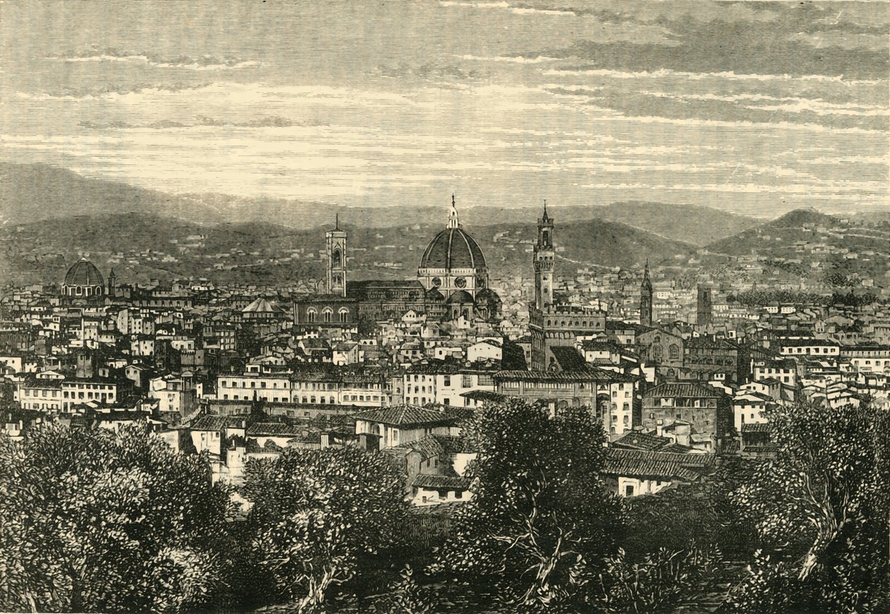 Widok Florencji z Belwederu, 1890. autorstwa Unbekannt