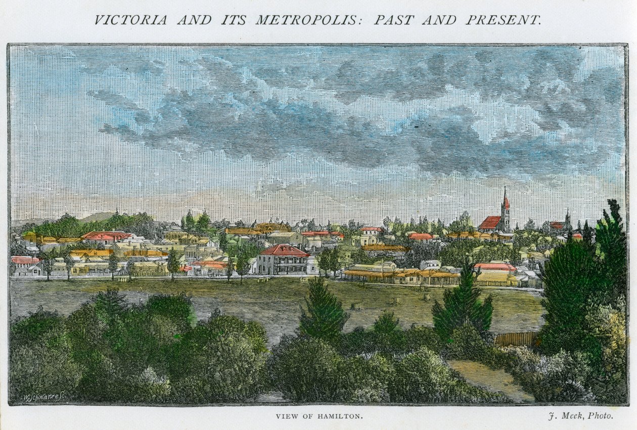 Widok Hamilton, Victoria, Australia, c1885 autorstwa Unbekannt