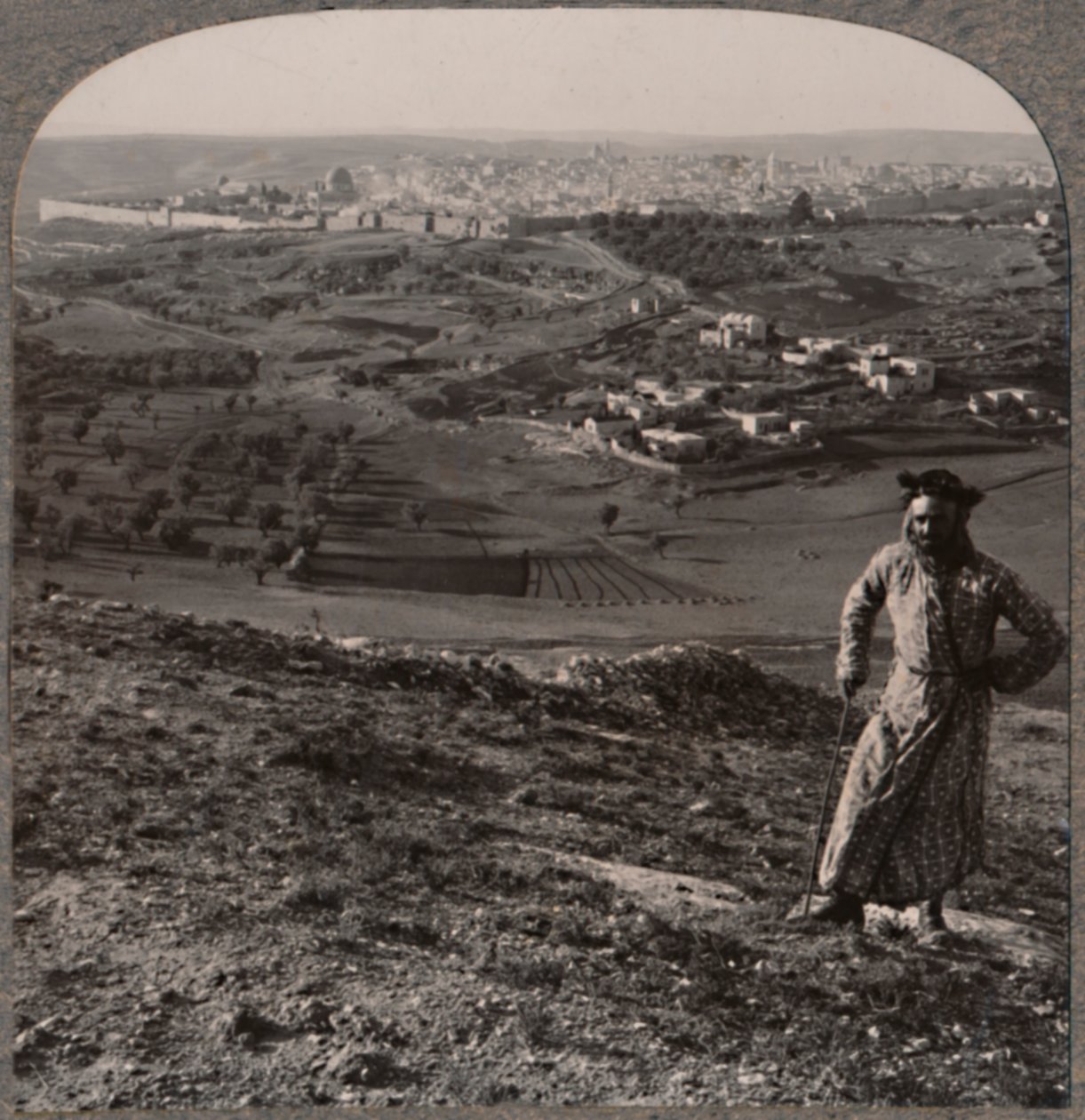 Widok Jerozolimy z Góry Skopus, ok. 1900 autorstwa Unbekannt