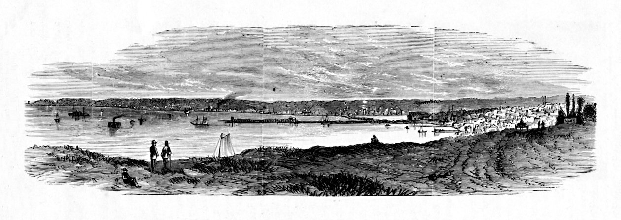 Widok na zatokę Milwaukee, jezioro Michigan, 1883 autorstwa Unbekannt