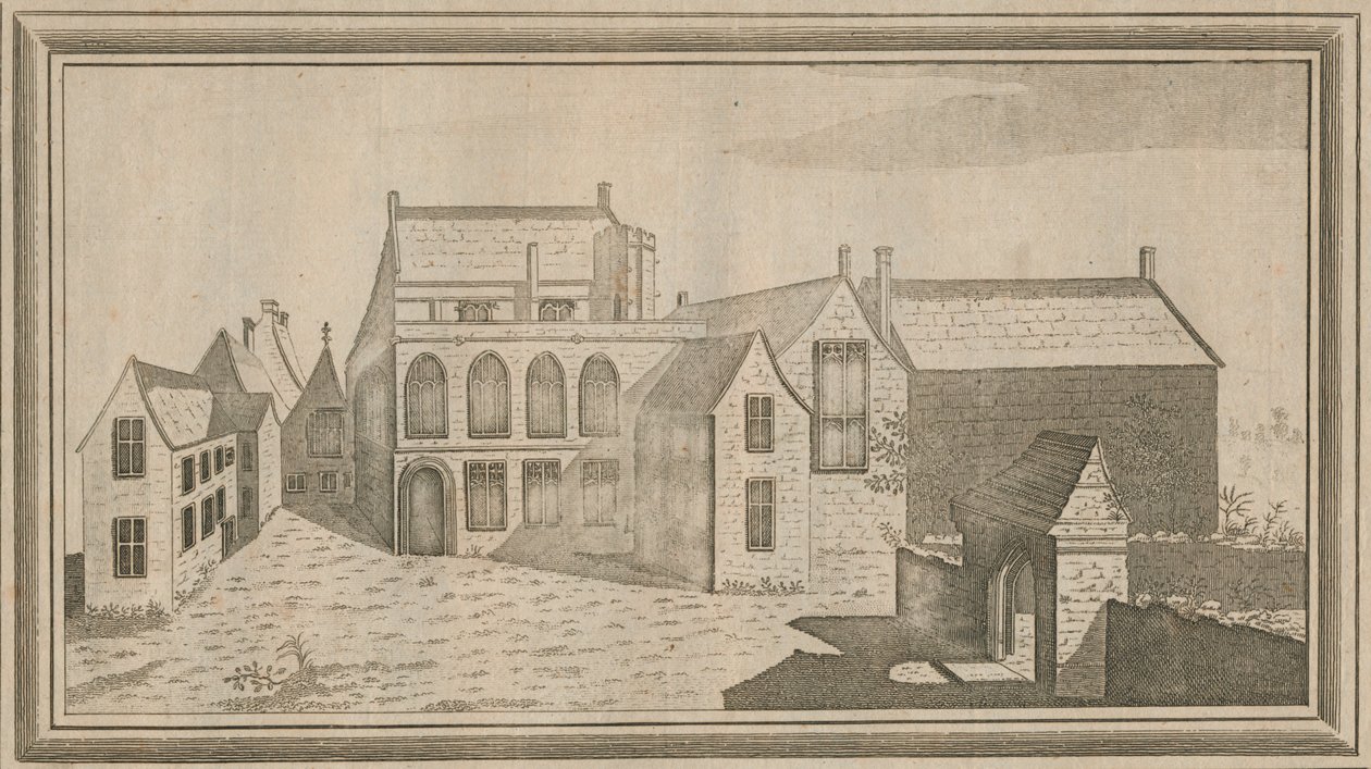 Widok klasztoru Minster Lovel w hrabstwie Oxford, 1784 r autorstwa Unbekannt