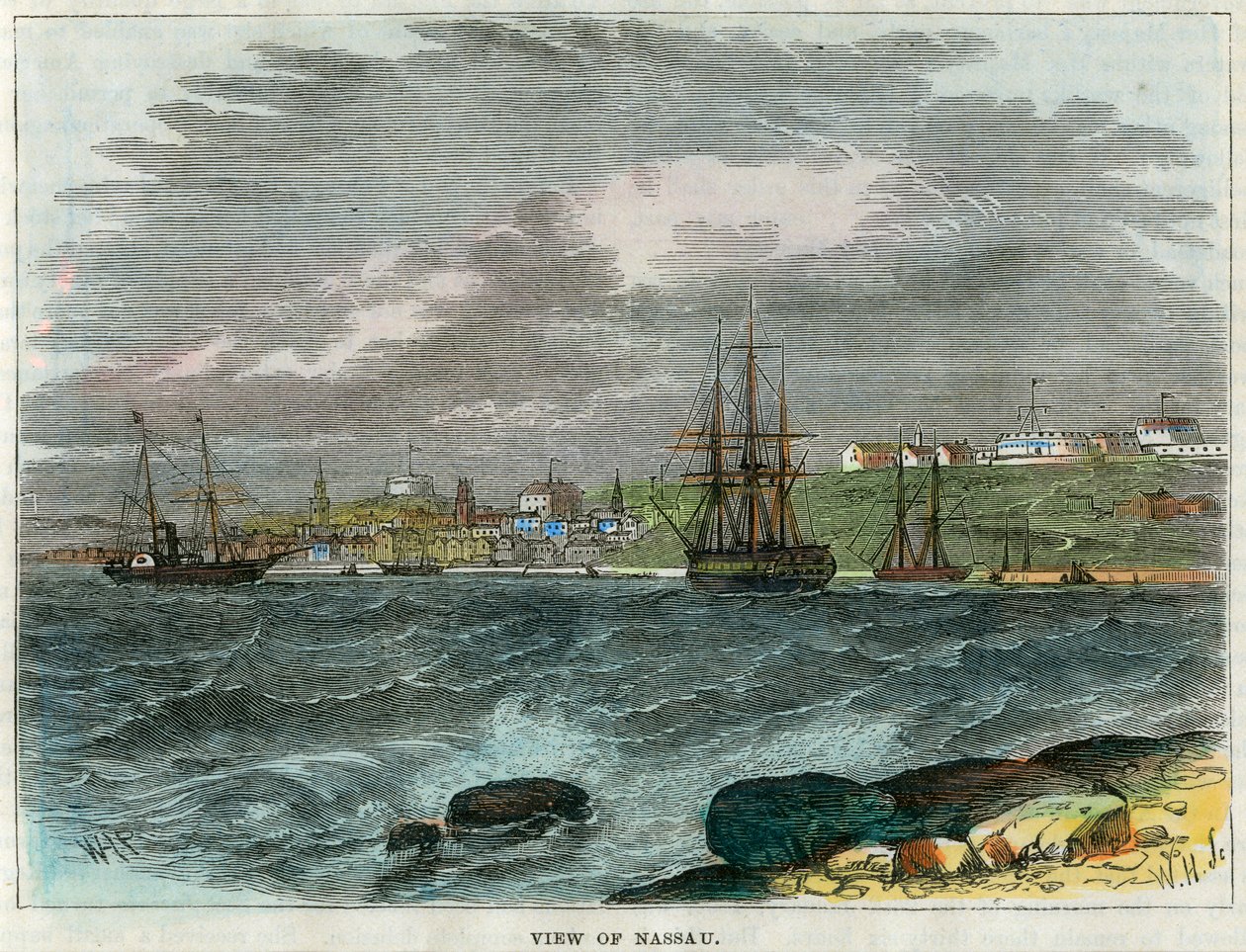 Widok Nassau, Bahamy, ok. 1880 r. autorstwa Unbekannt